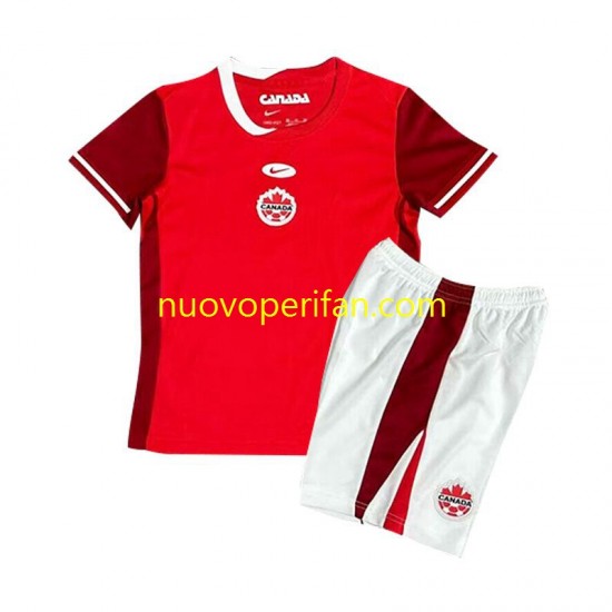 Maglie da Calcio Canada Bambino Prima Tenuta 2024 Maniche Corte