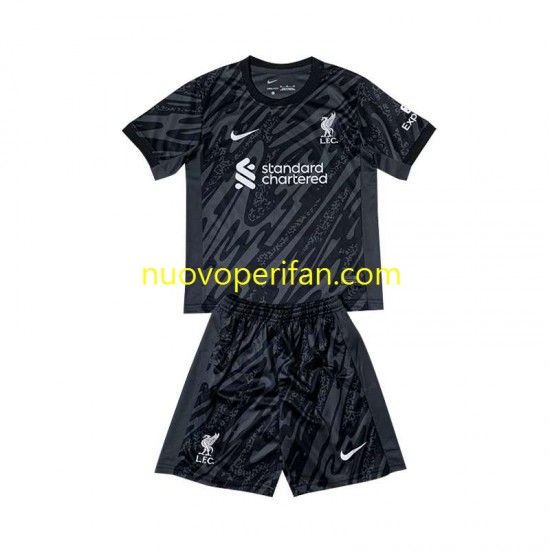Maglie da Calcio Liverpool Portiere Bambino Prima Tenuta 2024-2025 Maniche Corte