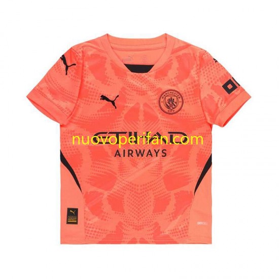 Maglie da Calcio Manchester City Portiere Uomo Trasferta Tenuta 2024-2025 Maniche Corte