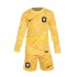 Maglie da Calcio Paesi Bassi Portiere Bambino Trasferta Tenuta Euro 2024 Maniche Lunghe