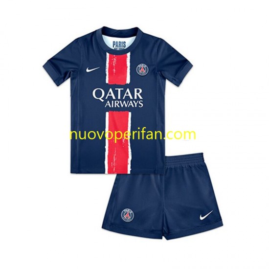 Maglie da Calcio Paris Saint-Germain Bambino Prima Tenuta 2024-2025 Maniche Corte