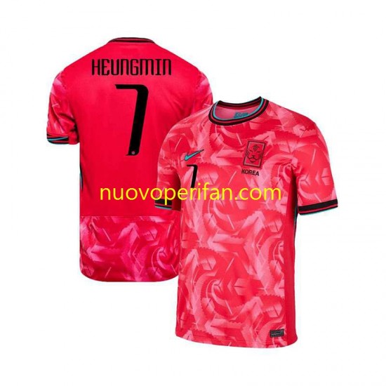 Maglie da Calcio Corea del Sud Heungmin 7 Uomo Prima Tenuta 2024 Maniche Corte