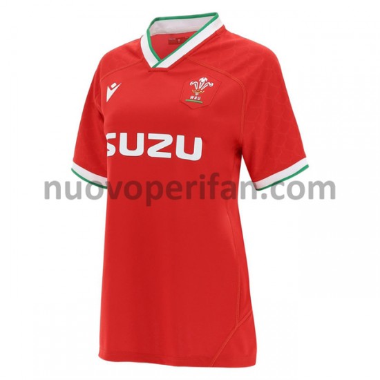 Maglie da Calcio Galles Rugby Donna Prima Tenuta 2020-2021 Maniche Corte
